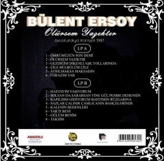 BÜLENT ERSOY - ÖLÜRSEM YAZIKTIR (1987) - AVUSTURYA KONSER KAYITLARI - SIFIR PLAK