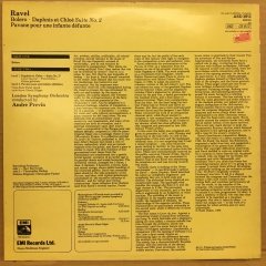 RAVEL BOLERO, PAVANE, DAPHNIS ET CHLOE ANDRE PREVIN LSO 1980 2.EL PLAK