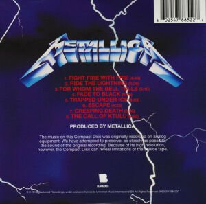 METALLICA - RIDE THE LIGHTNING (1984) - CD 2016 EDITION GATEFOLD DIGISLEEVE AMBALAJINDA SIFIR ÜRÜN