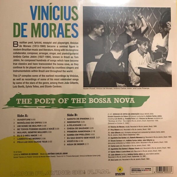 VINICIUS DE MORAES – THE POET OF THE BOSSA NOVA (2022) - LP 2022 EDITION COMPILATION LATIN JAZZ BOSSA NOVA SAMBA 180GR YELLOW VINYL SIFIR PLAK