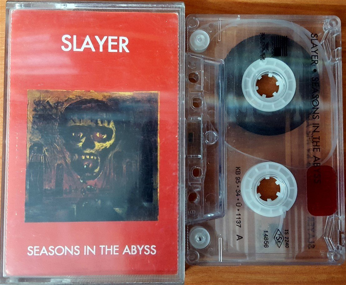 SLAYER - SEASONS IN THE ABYSS (1995) BMG CASSETTE MADE IN TURKEY ''USED''