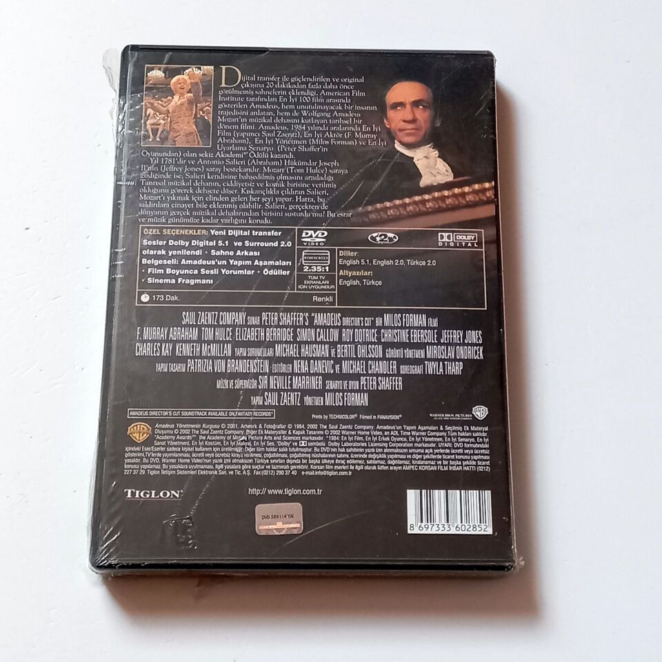 AMADEUS DIRECTOR'S CUT / AMADEUS YÖNETMENİN KURGUSU - F. MURRAY ABRAHAM, TOM HULCE YÖN.: MILOS FORMAN - DVD AMBALAJINDA SIFIR