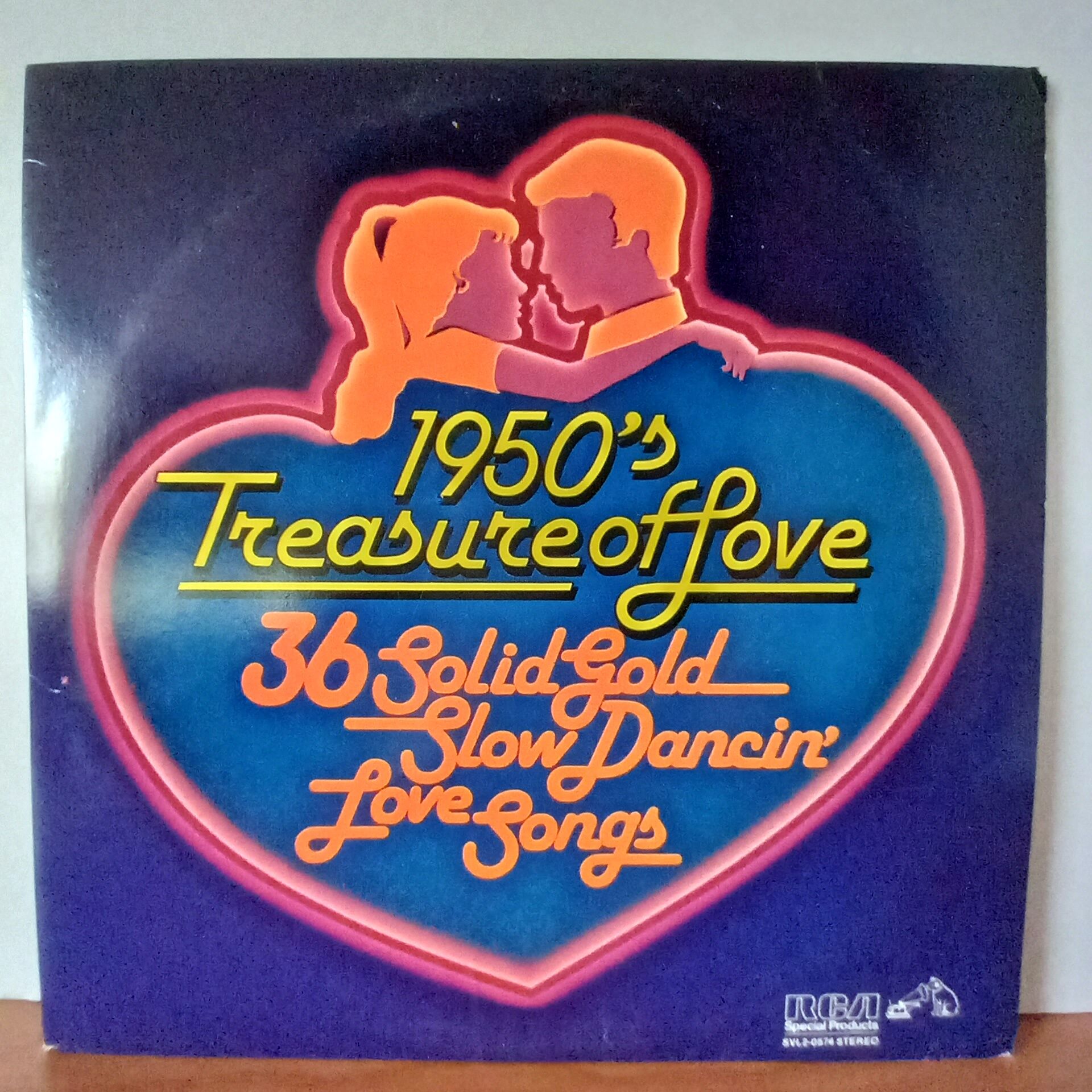 VARIOUS – 1950\'S TREASURE OF LOVE / THE PLATTERS, PAUL ANKA, SAM COOKE, THE FLAMINGOS, SONNY JAMES, JACK SCOTT (1982) - 2LP 2.EL PLAK