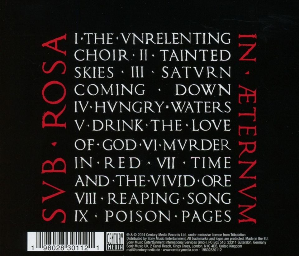 TRIBULATION - SUB ROSA IN ÆTERNUM (2004) - LP 180GR LMITED EDITION ULTRA CLEAR SIFIR PLAK