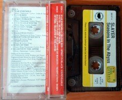 SLAYER - SEASONS IN THE ABYSS (1990) PLAKSAN CASSETTE MADE IN TURKEY ''USED'' PAPER LABEL
