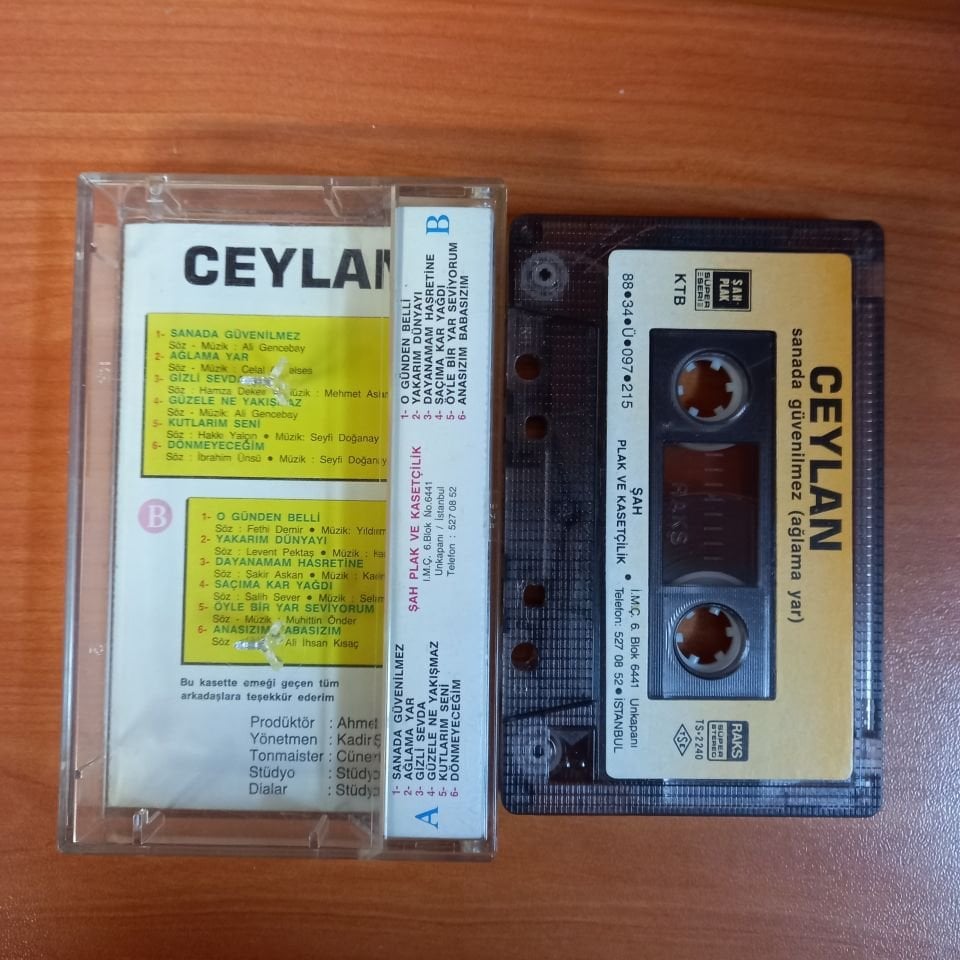 CEYLAN - SANADA GÜVENİLMEZ / AĞLAMA YAR (1988) - KASET 2.EL