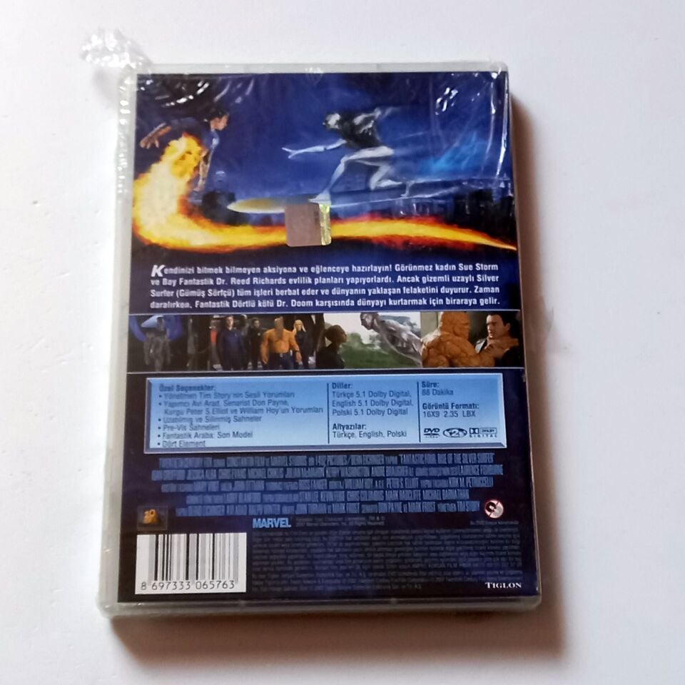 FANTASTIC 4 RISE OF THE SILVER SURFER / FANTASTİK DÖRTLÜ GÜMÜŞ SÖRFÇÜNÜN YÜKSELİŞİ - IOAN GRUFFORD, JESSICA ALBA - YÖN.: TIM STORY - DVD AMBALAJINDA SIFIR
