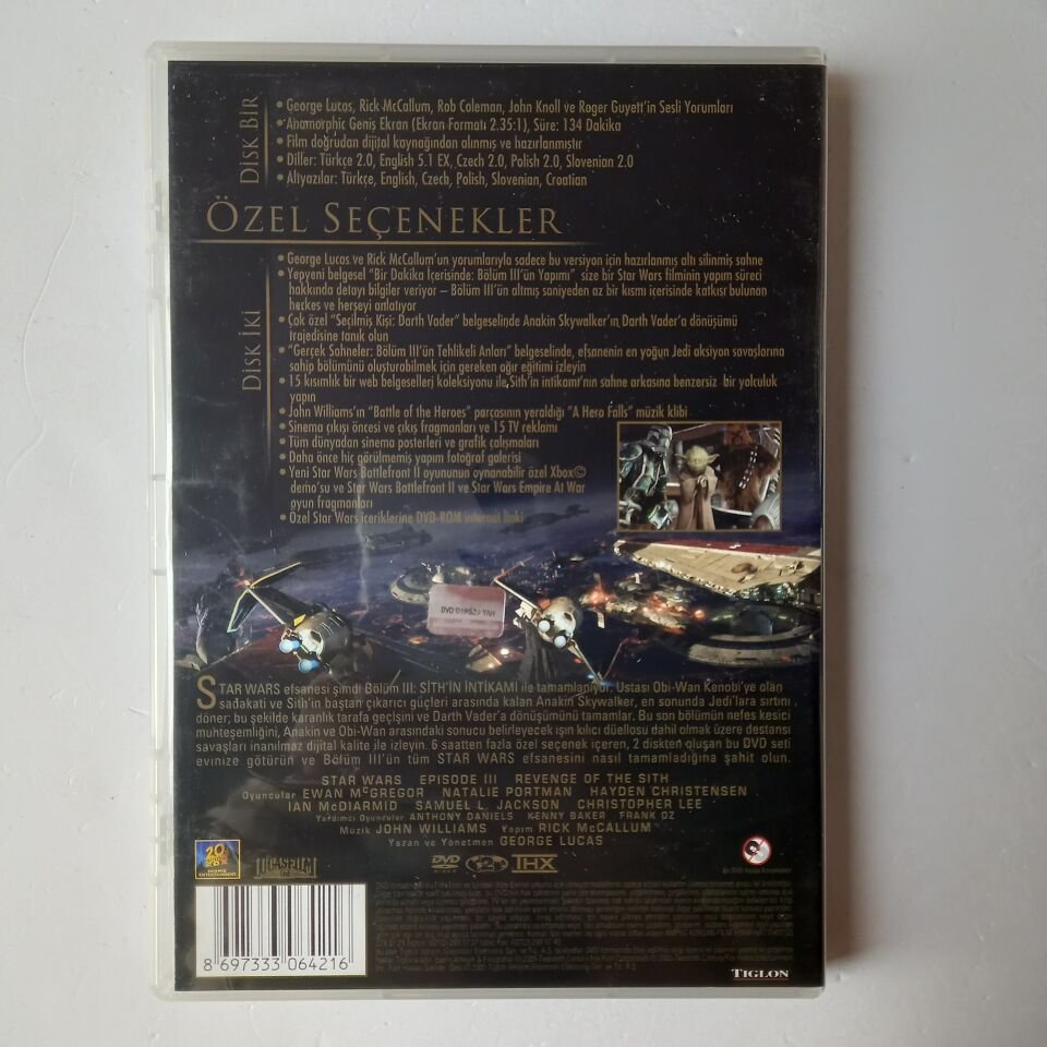 STAR WARS THE REVENGE OF THE SITH - SITH'İN İNTİKAMI - 2DVD 2.EL
