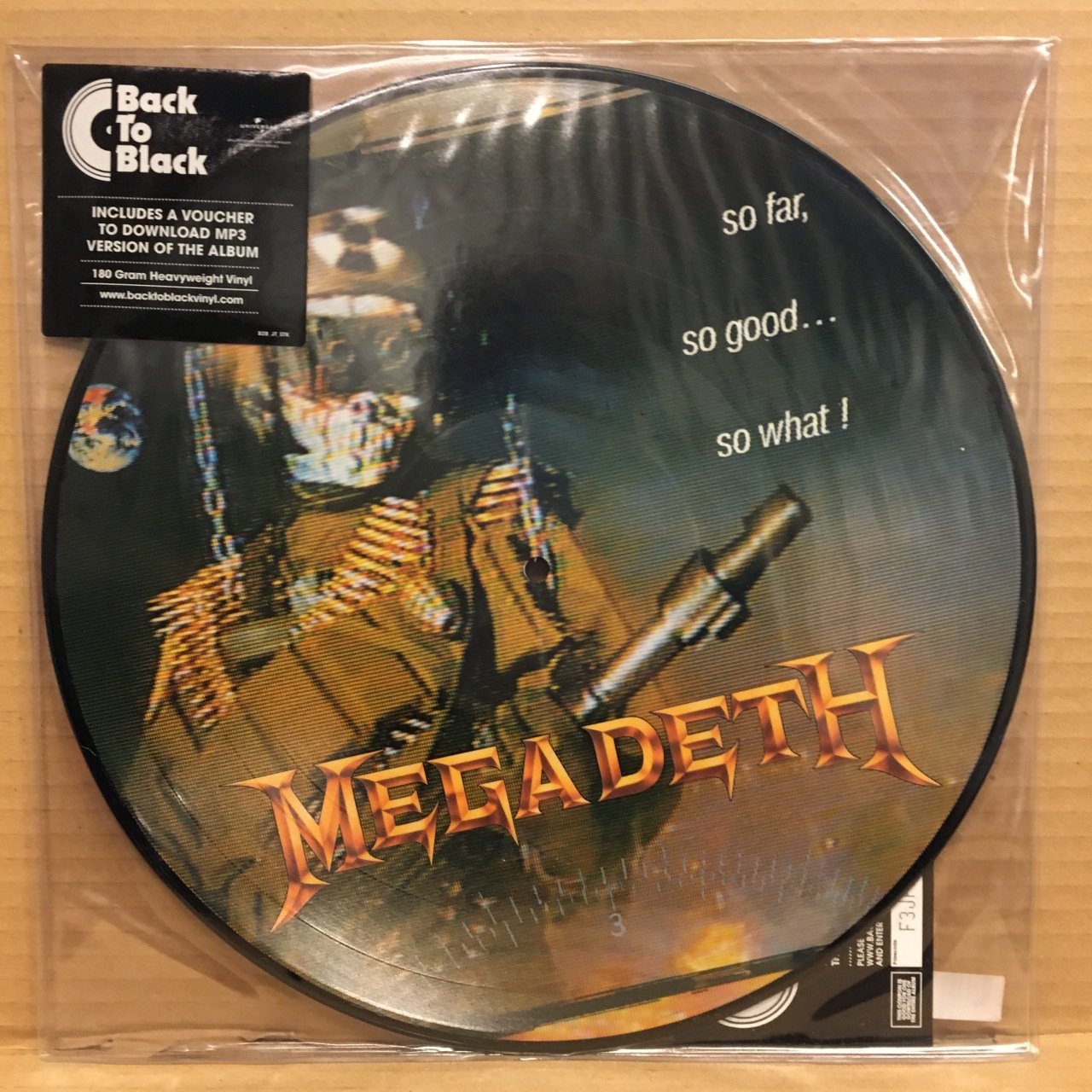 MEGADETH - SO FAR, SO GOOD.. SO WHAT 2014 PICTURE LP, 2.EL PLAK
