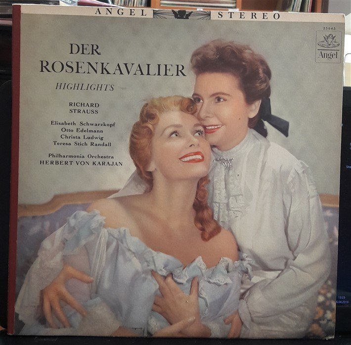 STRAUSS, R.: DER ROSENKAVALIER HIGHLIGHTS, SCHWARZKOPF, EDELMANN, KARAJAN - PLAK 2.EL