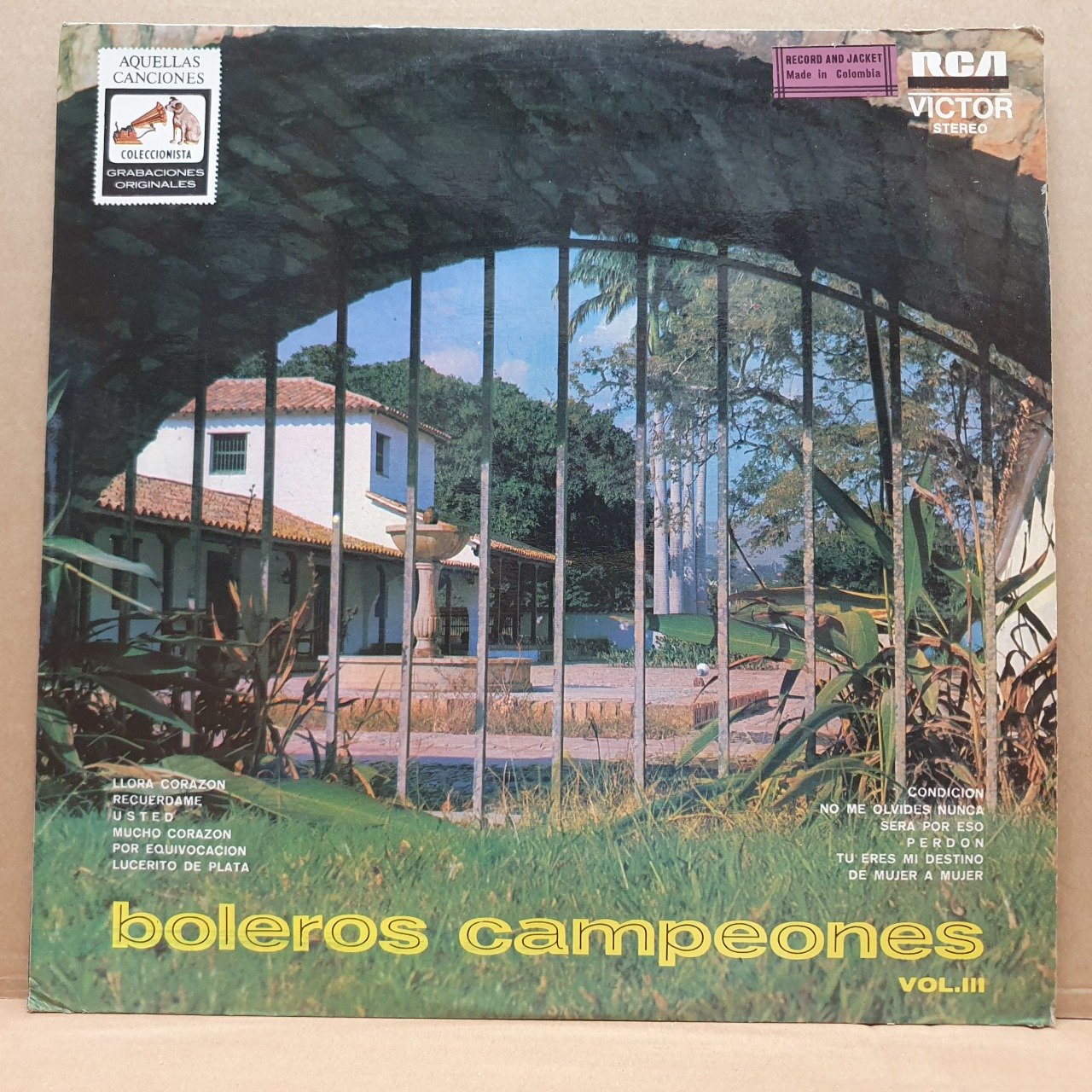 BOLEROS CAMPEONES VOL.3 / CONDICION, USTED, PERDON, LLORA CORAZON (1975) - LP 2.EL PLAK
