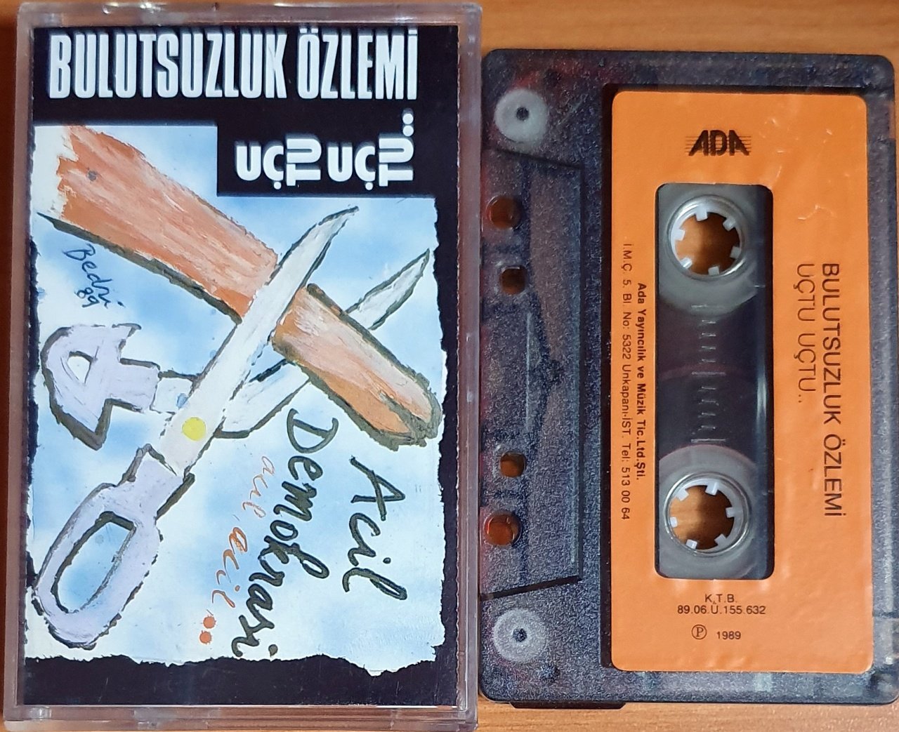 BULUTSUZLUK ÖZLEMİ - UÇTU UÇTU (1989) - KASET ADA MÜZİK 2.EL