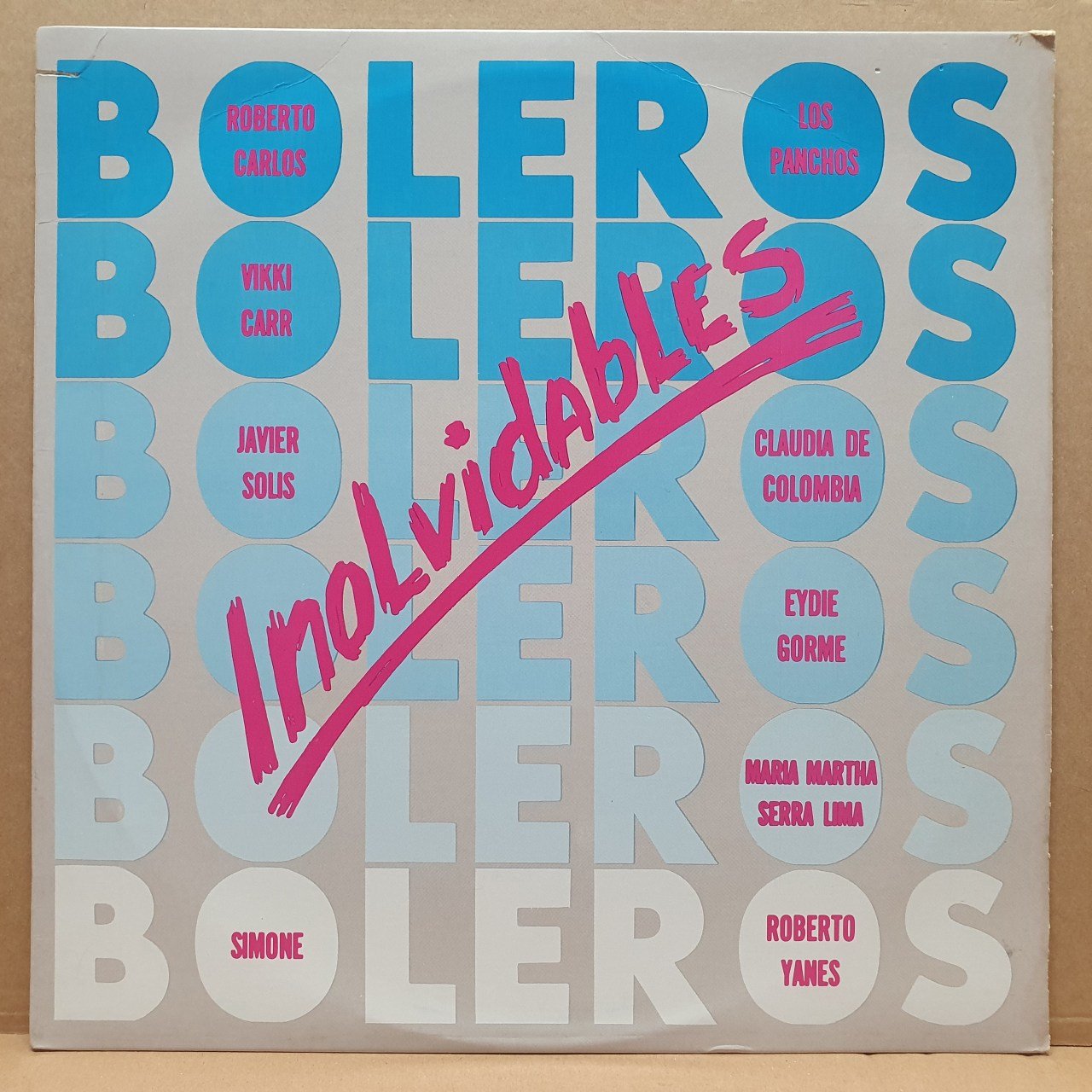BOLEROS INOLVIDABLES / ROBERTO CARLOS, VIKKI CARR, LOS PANCHOS, EYDIE GORME, SIMONE (1985) - LP 2.EL CUT-OUT PLAK