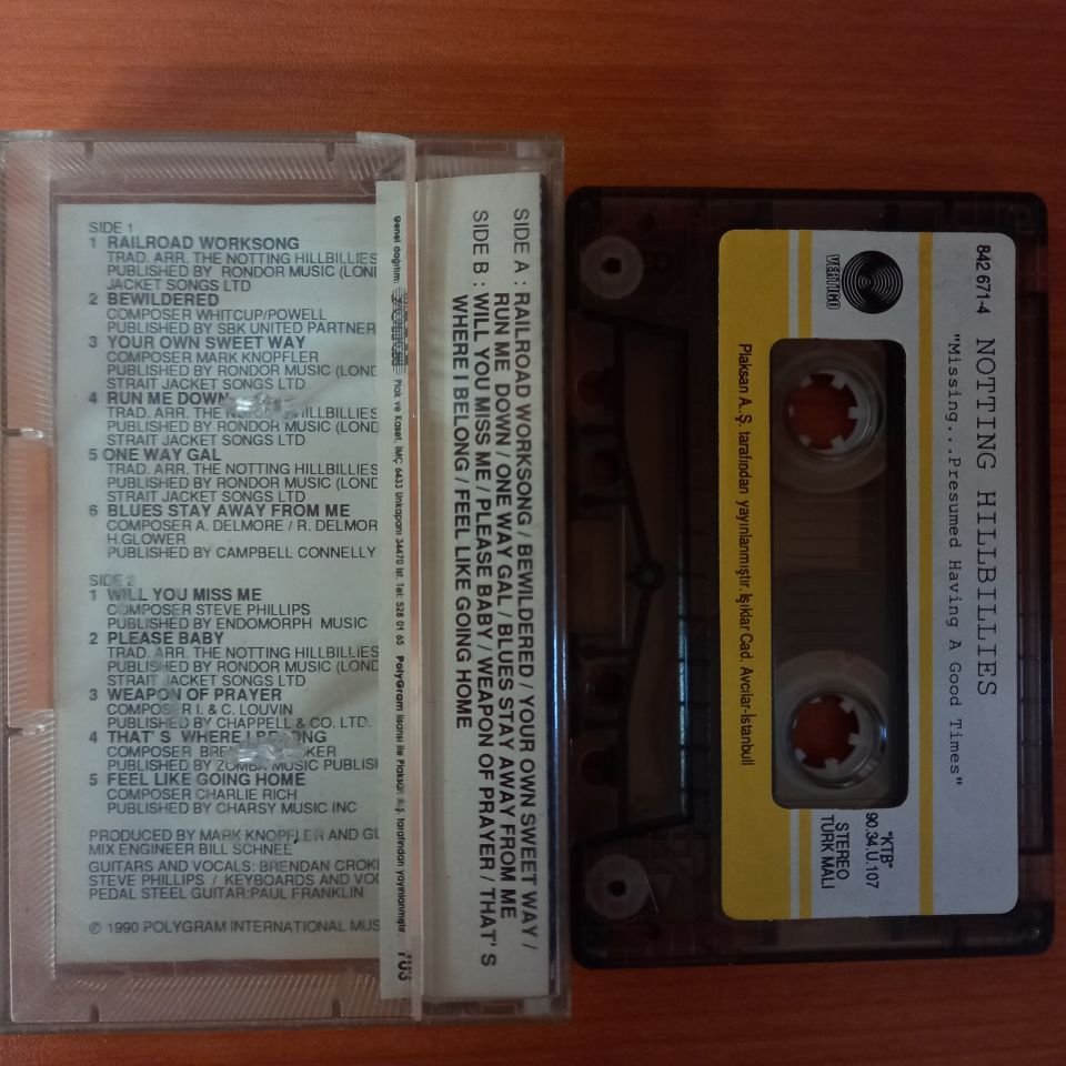 THE NOTTING HILLBILLIES - MISSING... PRESUMED HAVING A GOOD TIME (1990) - KASET 2.EL
