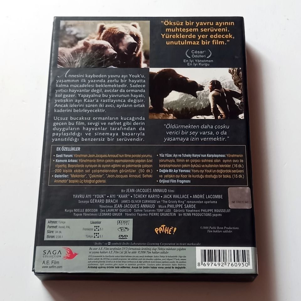 AYI - L\'OURS - TCHEKY KARYO, YÖN.: JEAN-JACQUES ANNAUD - 2xDVD ÖZEL VERSİYON 2.EL