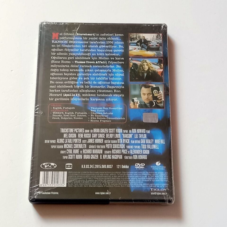 RANSOM / FİDYE - MEL GIBSON, RENE RUSSO - YÖN.:RON HOWARD - DVD AMBALAJINDA SIFIR
