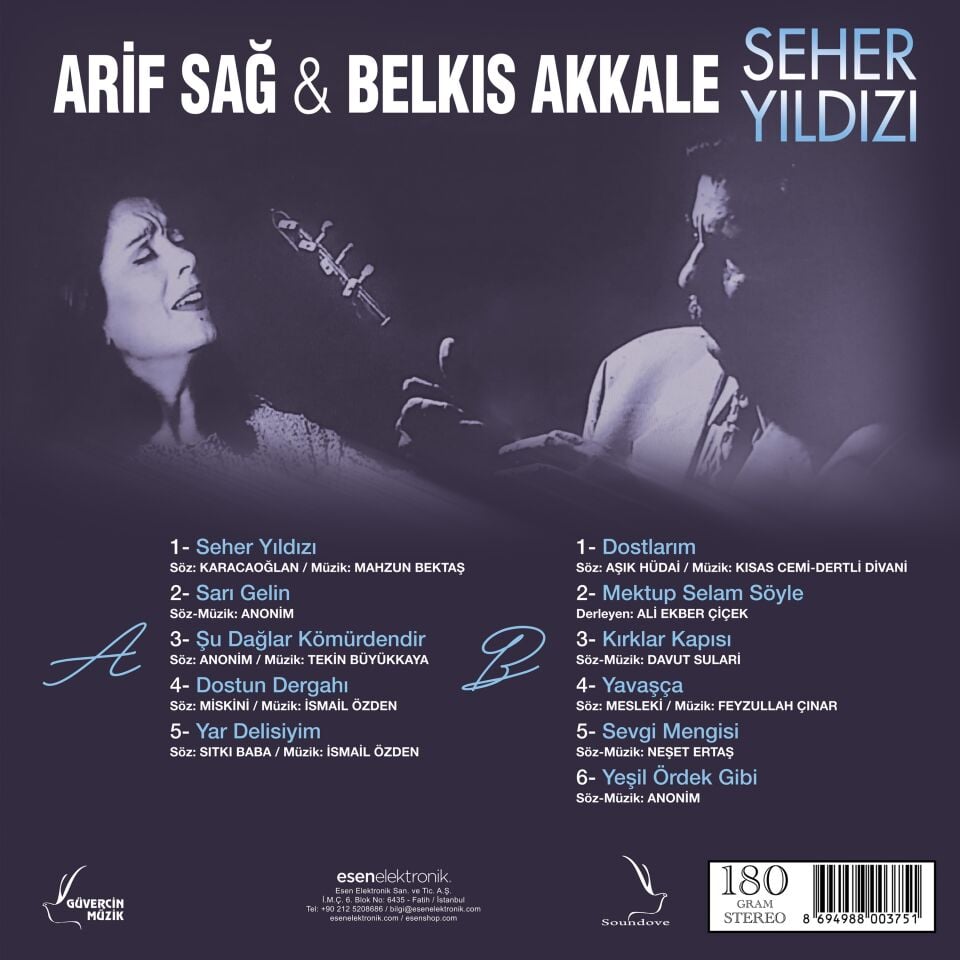 ARİF SAĞ & BELKIS AKKALE - SEHER YILDIZI (1996) - LP 180GR 2026 BASIM SIFIR PLAK
