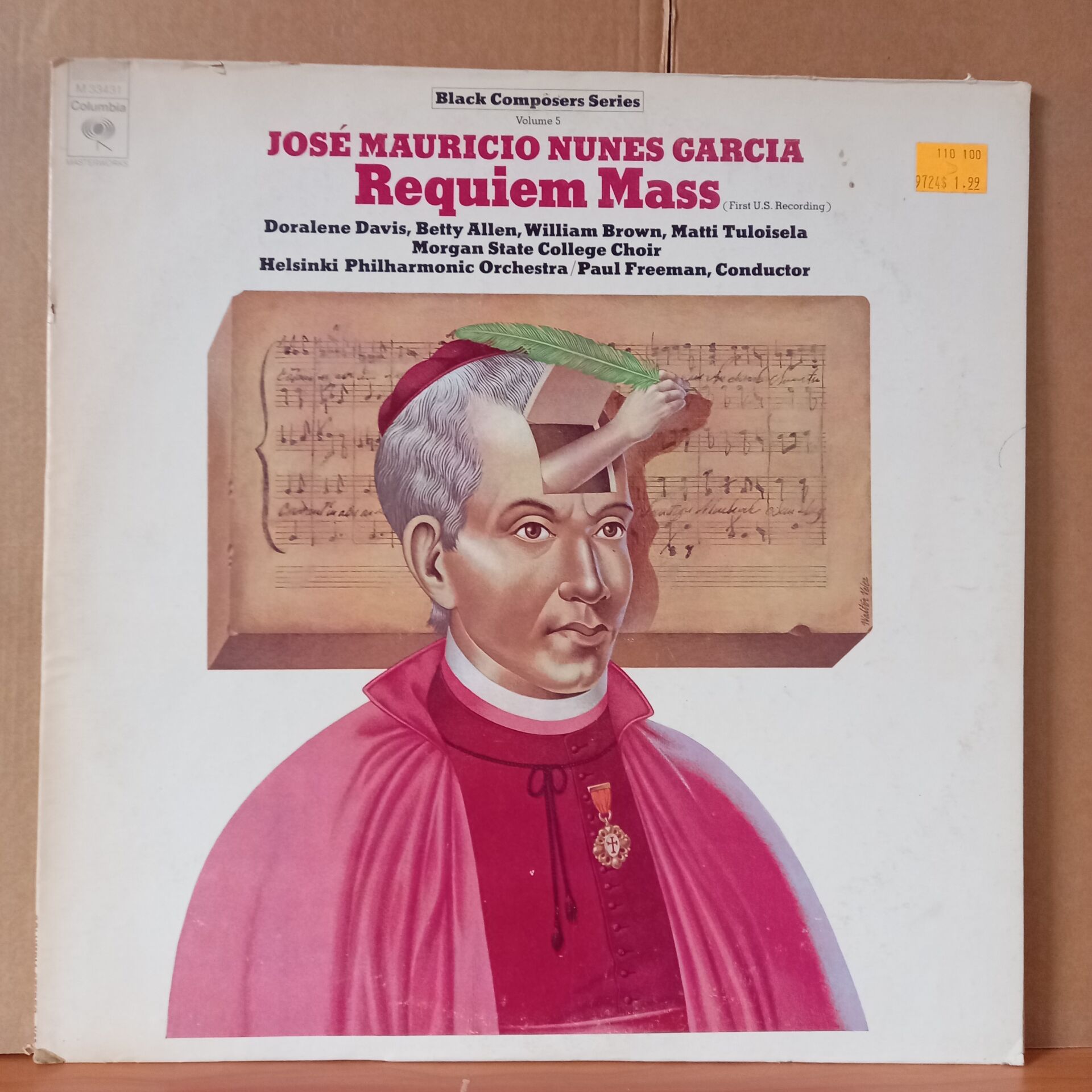 JOSÉ MAURICIO NUNES GARCIA: REQUIEM MASS / HELSINKI PHILHARMONIC ORCHESTRA, PAUL FREEMAN (1975) - LP 2.EL PLAK