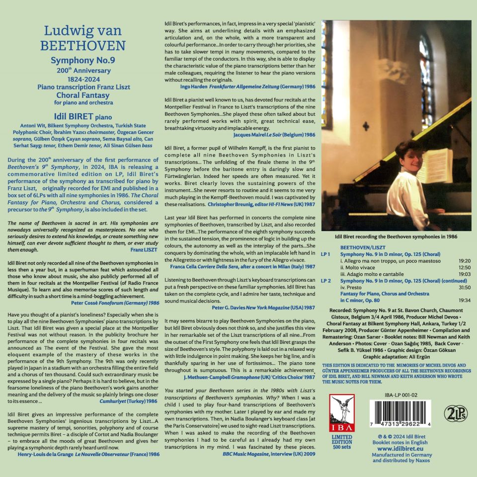 İDİL BİRET - BEETHOVEN SYMPHONY NO. 9 200TH ANNIVERSARY (1986) - LP 2024 SIFIR PLAK