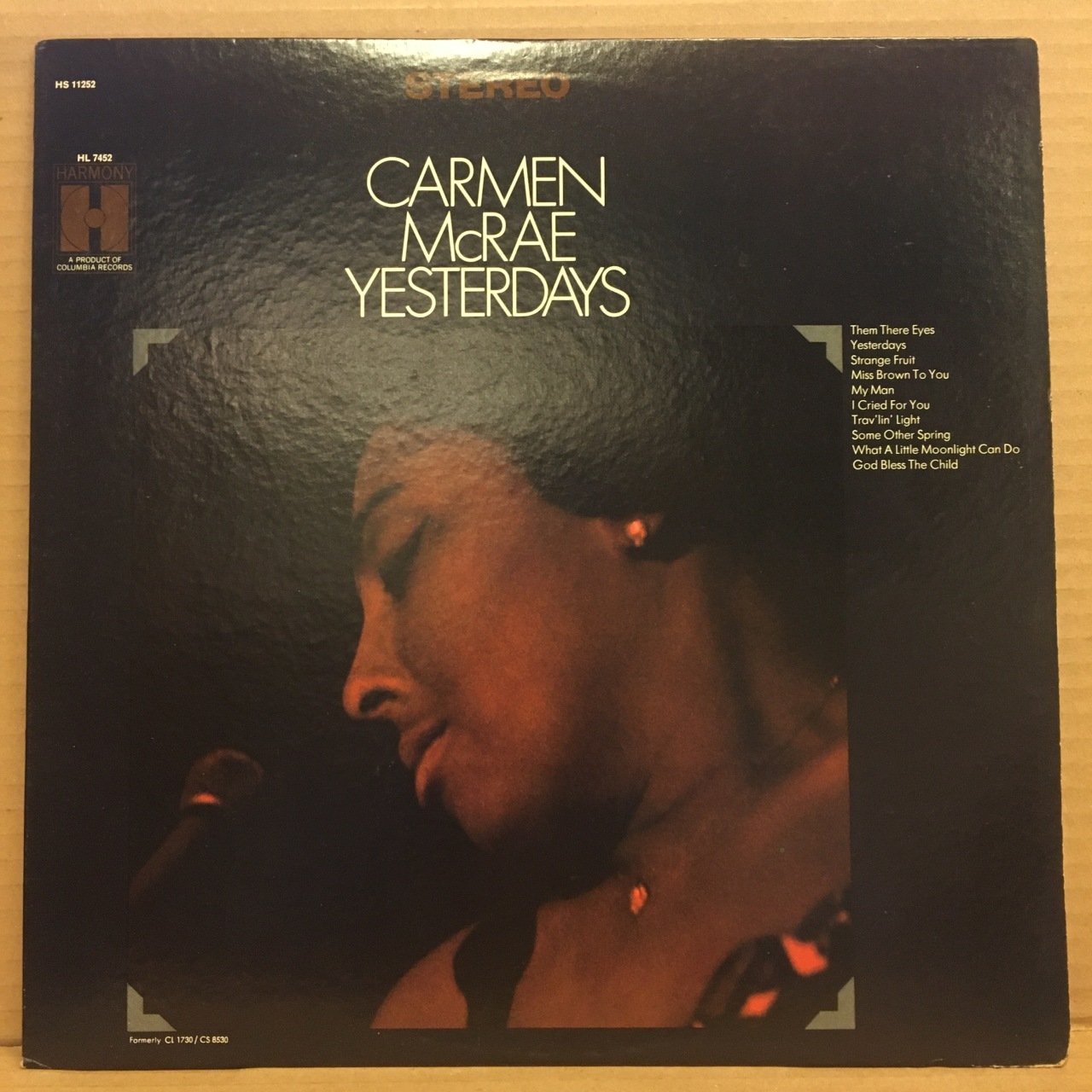 CARMEN MCRAE - YESTERDAYS 1968 2.EL PLAK