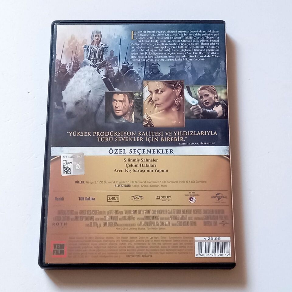 AVCI KIŞ SAVAŞI / THE HUNTSMAN WINTER'S WAR - CHRIS HEMSWORTH, CHARLIZE THERON, EMILY BLUNT, JESSICA CHASTAIN - YÖN.:CEDRIC NICOLAS-TROYAN - DVD 2. EL