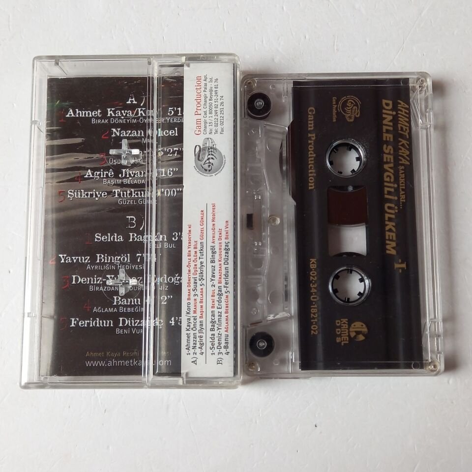 AHMET KAYA - DİNLE SEVGİLİ ÜLKEM 1-2 (2002) - 2 KASET 2.EL