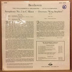 BEETHOVEN SYMPHONY NO 5 OTTO KLEMPERER 2.EL PLAK