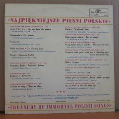 TRESURY OF IMMORTAL POLISH SONGS - LP 2.EL PLAK