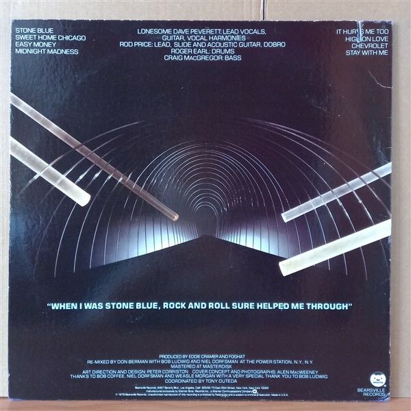 FOGHAT – STONE BLUE (1978) - LP 2.EL PLAK