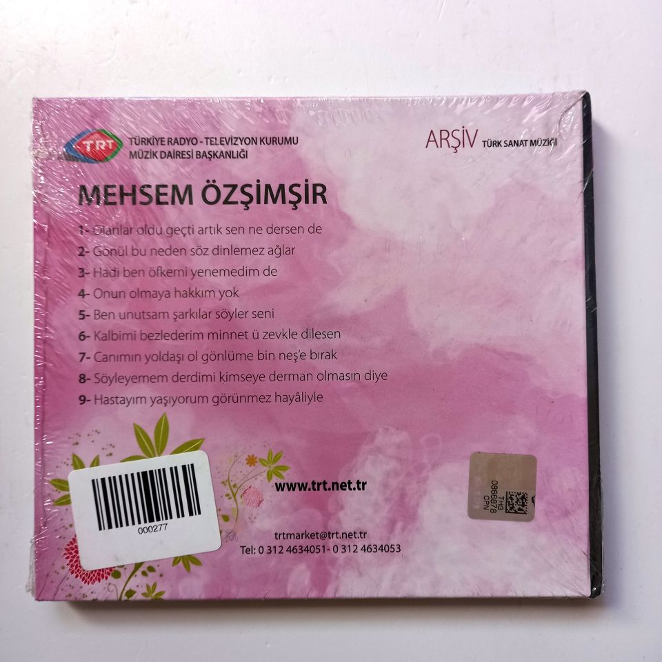 MEHSEM ÖZŞİMŞİR / TÜRK SANAT MÜZİĞİ / TRT ARŞİV SERİSİ 295 - CD SIFIR