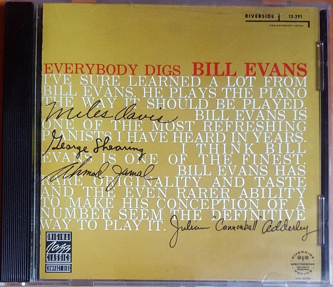 BILL EVANS TRIO - EVERYBODY DIGS BILL EVANS (1959) RIVERSIDE CD 2.EL