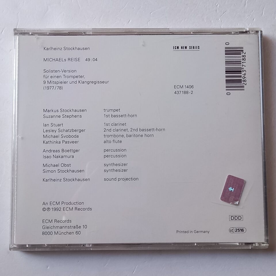 KARLHEINZ STOCKHAUSEN – MICHAELS REISE (1992) - CD 2.EL