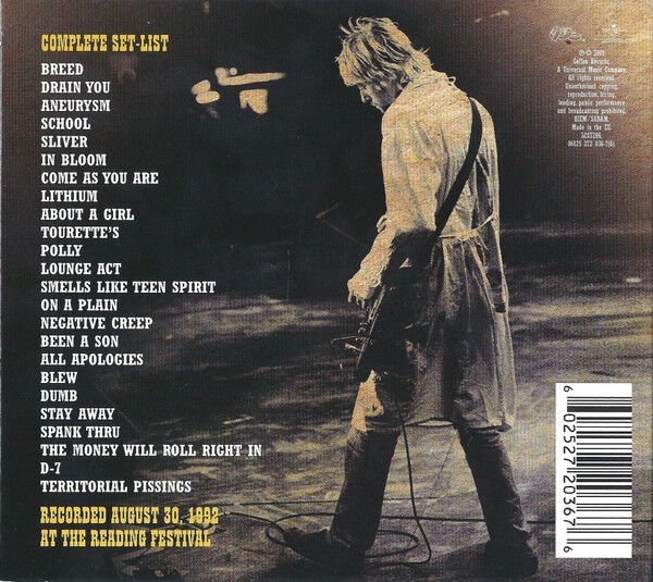 NIRVANA – LIVE AT READING (2009) - CD DIGIPAK AMBALAJINDA SIFIR