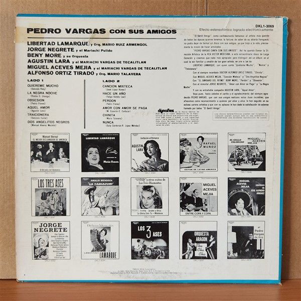 PEDRO VARGAS – PEDRO VARGAS CON SUS AMIGOS (1963) - LP 2.EL PLAK