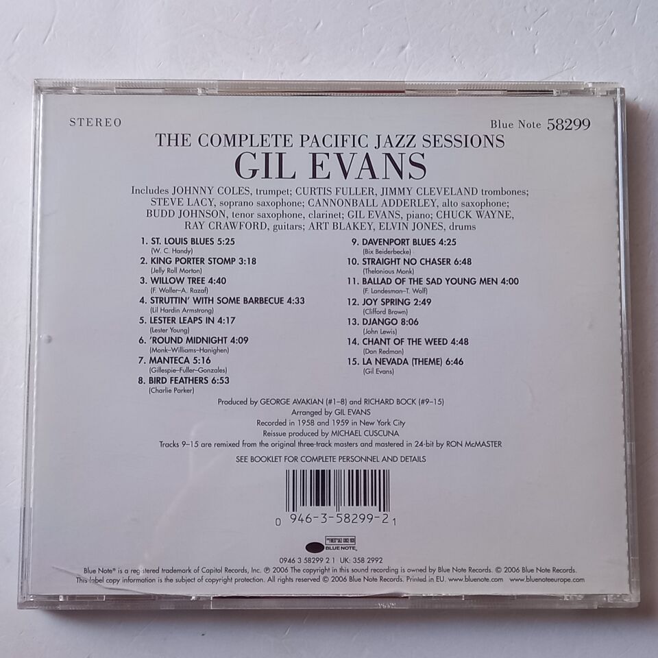GIL EVANS – THE COMPLETE PACIFIC JAZZ SESSIONS (1975) - CD 2006 REISSUE 2.EL
