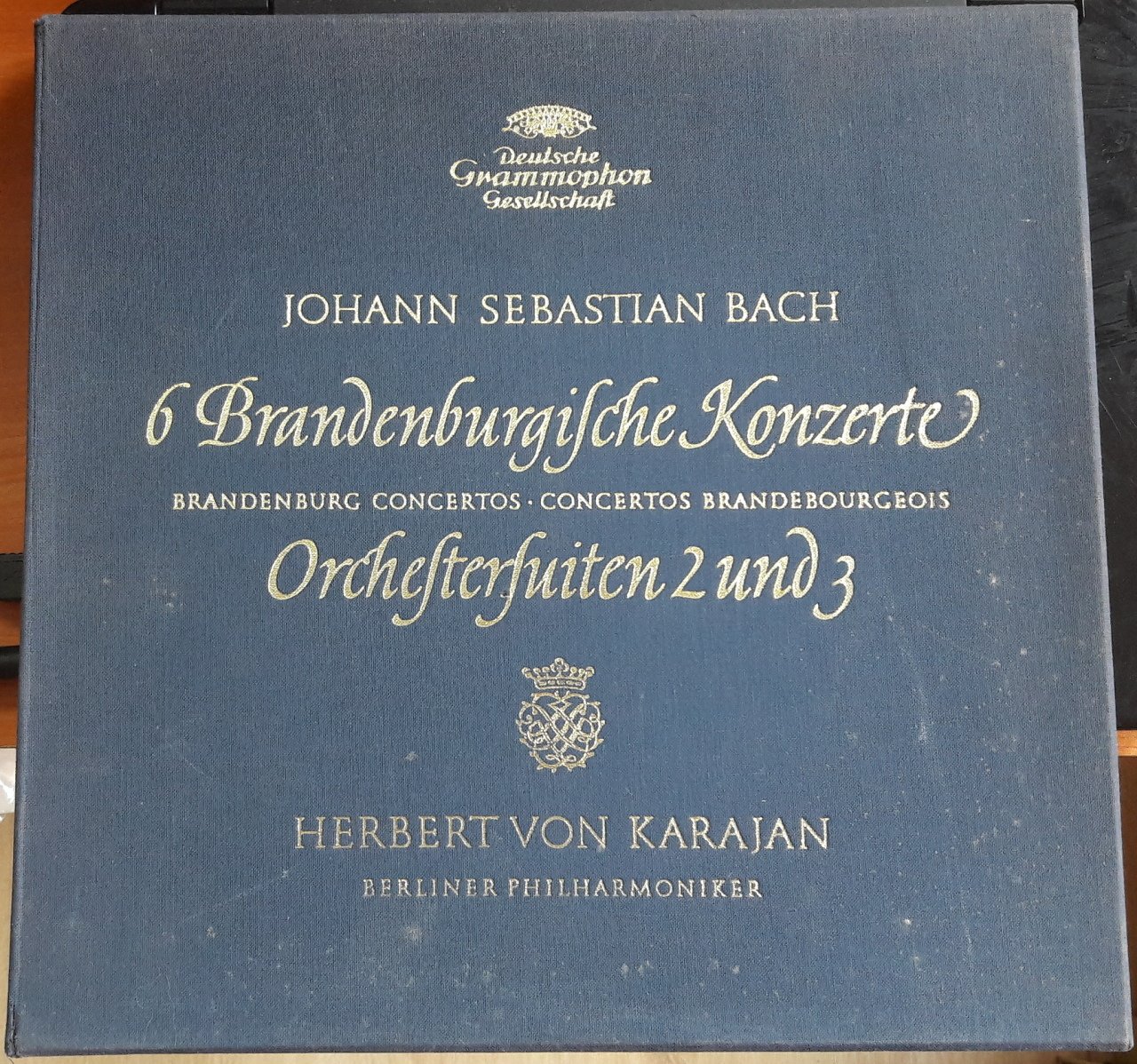 BACH 6 BRANDENBURG CONCERTOS BERLINER PHILHARMONIKER KARAJAN - 3PLAK 2.EL