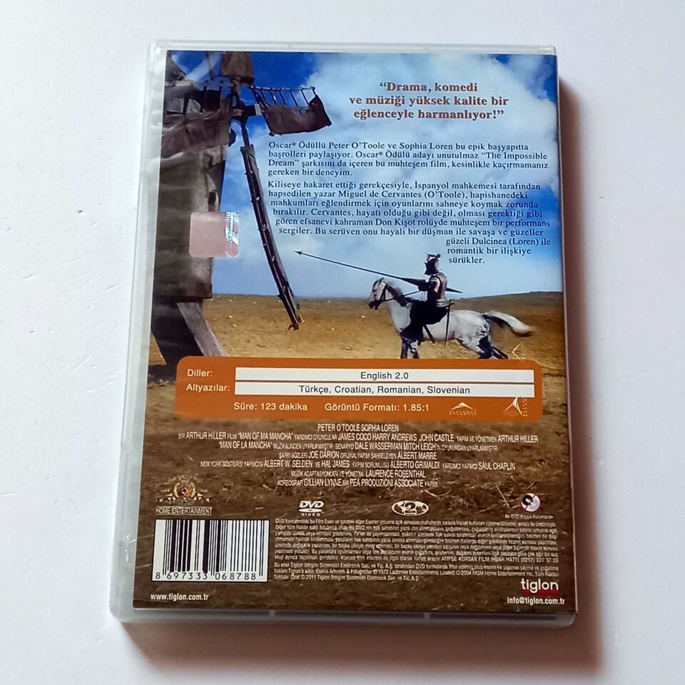 DON KİŞOT / MAN OF LA MANCHA - PETER O'TOOLE, SOPHIA LOREN - YÖN.: ARTHUR HILLER - DVD 2.EL