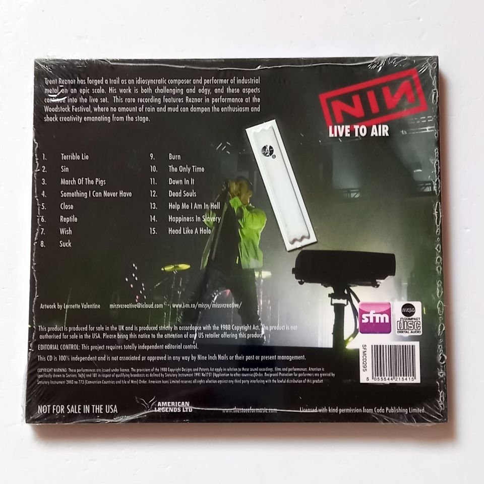 NINE INCH NAILS – LIVE TO AIR (2014) - CD DIGIPAK SIFIR