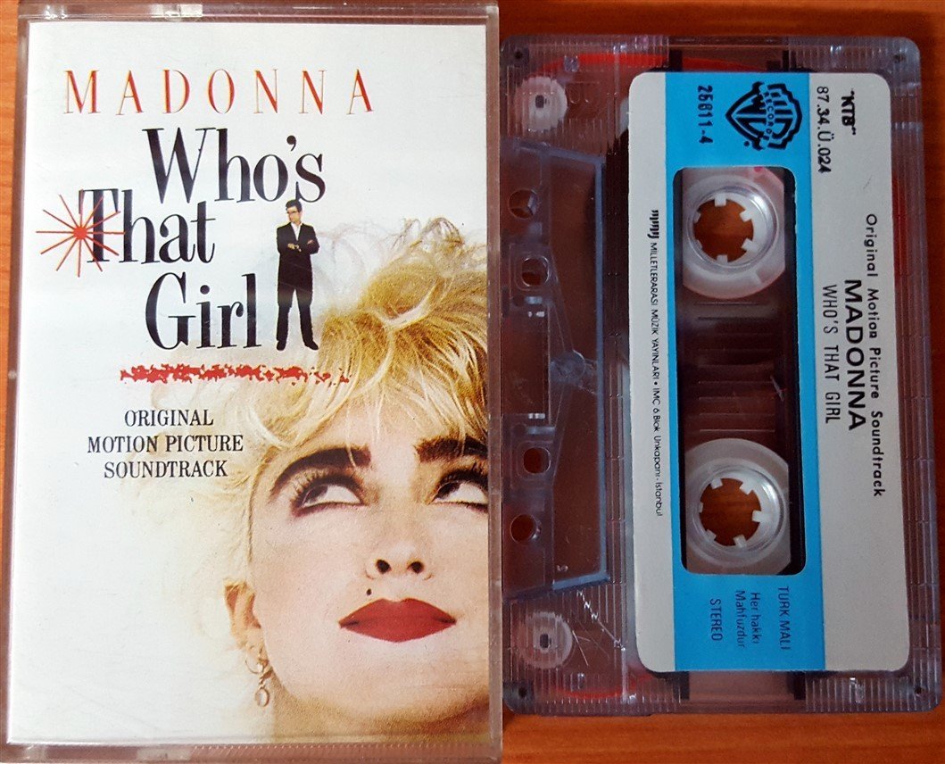 MADONNA - WHO'S THAT GIRL SOUNDTRACK (1987) MMY CASSETTE MADE IN TURKEY ''USED'' PAPER LABEL