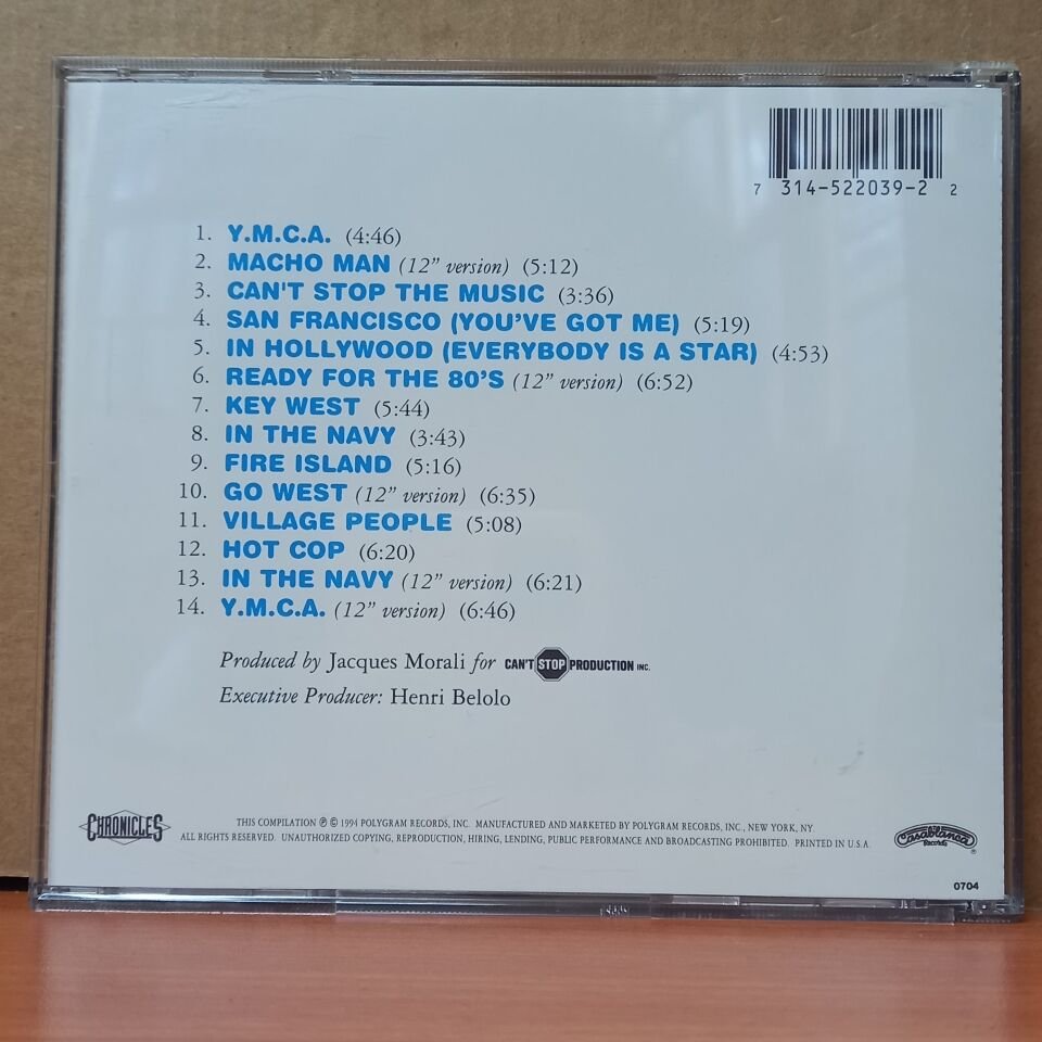 VILLAGE PEOPLE - THE BEST OF VILLAGE PEOPLE (1994) - CD 2.EL