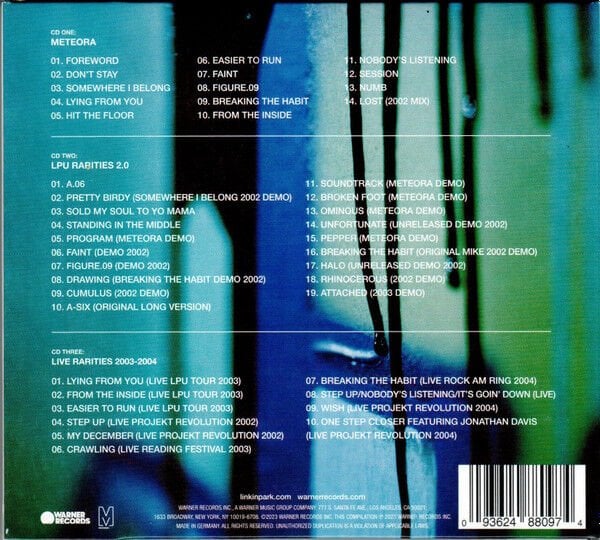 LINKIN PARK – METEORA (2003) / 20 YEAR ANNIVERSARY - 3xCD 2023 EDITION DIGIPACK / AMBALAJINDA SIFIR