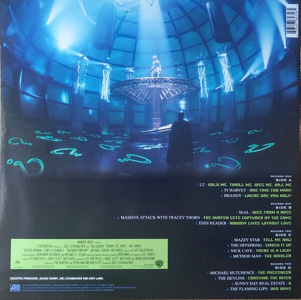 BATMAN FOREVER SOUNDTRACK (1995) - 2LP 2021 REISSUE GATEFOLD BLUE & SILVER VINYL SIFIR PLAK