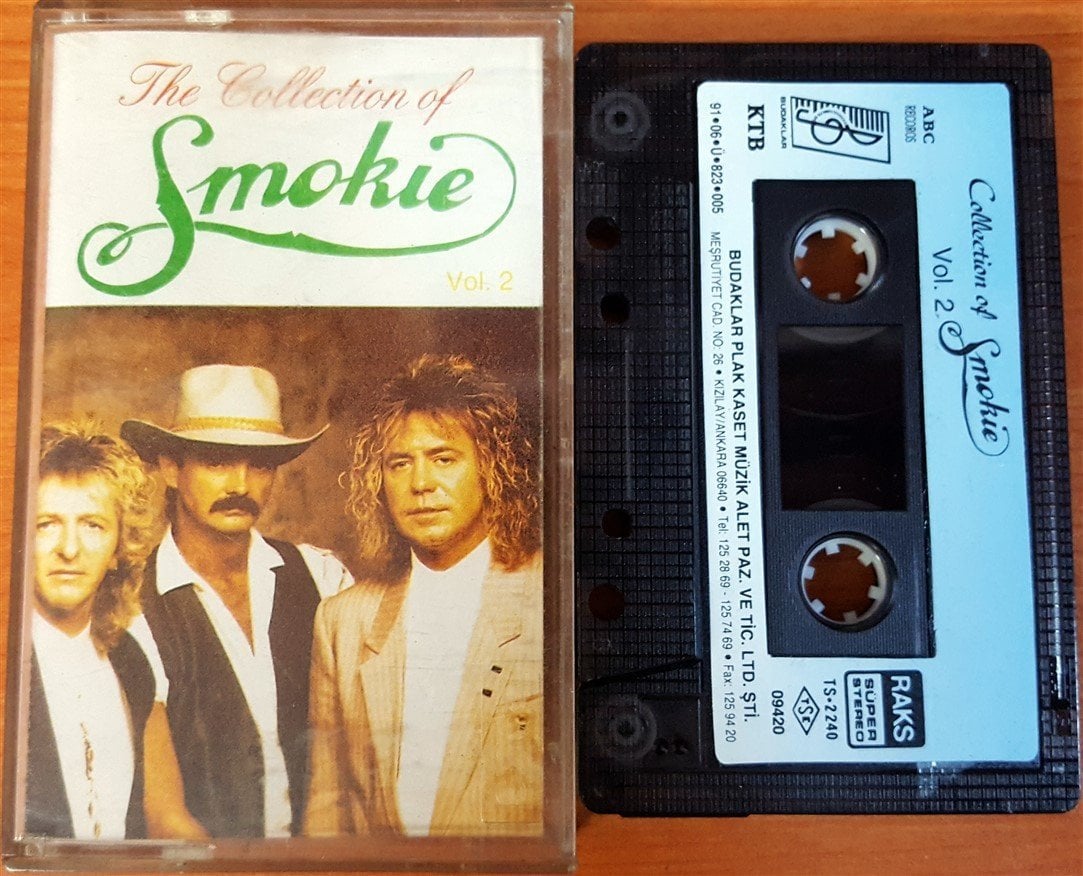 SMOKIE - THE COLLECTION VOL 2 (1991) BUDAKLAR CASSETTE MADE IN TURKEY ''USED'' PAPER LABEL
