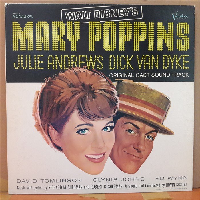 MARY POPPINS (1964) - JULIE ANDREWS - WALT DISNEY - LP PLAK 2.EL
