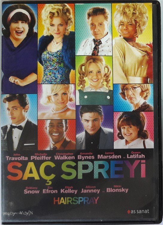 SAÇ SPREYİ - HAIRSPRAY - JOHN TRAVOLTA - MICHELLE PFIEFFER - CHRISTOPHER WALKEN - DVD 2.EL
