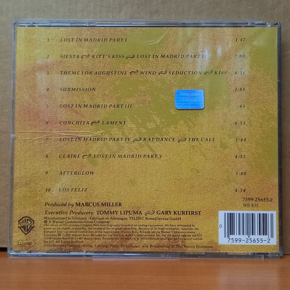 MILES DAVIS, MARCUS MILLER - MUSIC FROM SIESTA (1987) - CD 2.EL
