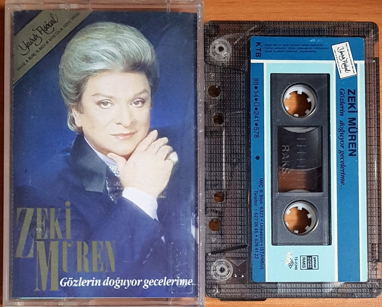 ZEKİ MÜREN - GÖZLERİN DOĞUYOR GECELERİME (1988) - YAVUZ ASÖCAL KASET 2.EL