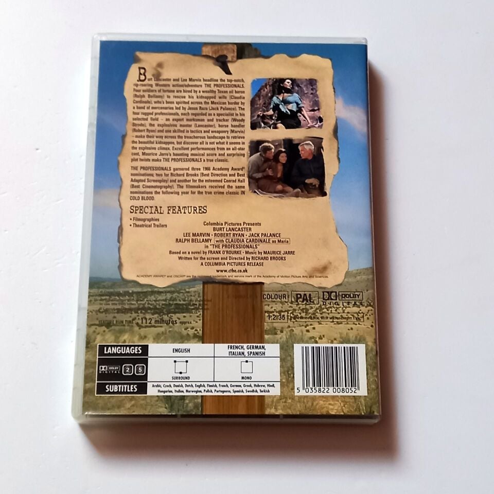 THE PROFESSIONALS - BURT LANCASTER, LEE MARVIN, CLAUDIA CARDINALE - YÖN.: RICHARD BROOKS  - DVD 2.EL