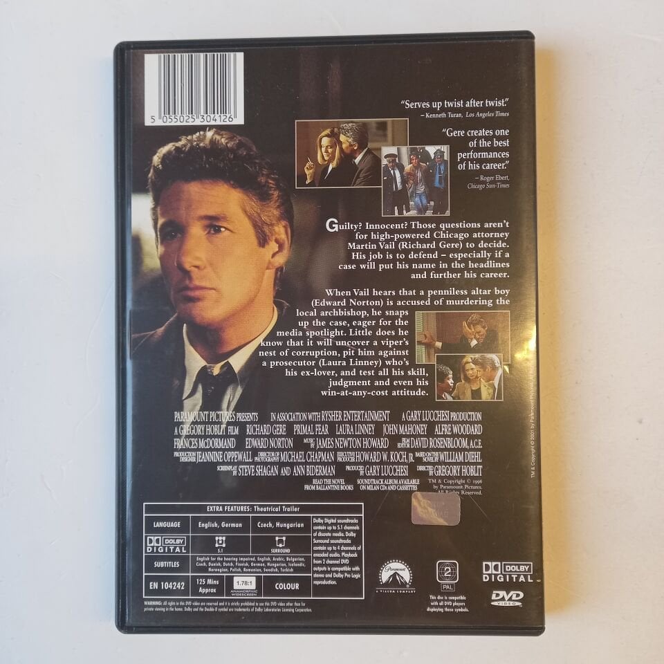 PRIMAL FEAR - RICHARD GERE - DVD 2.EL