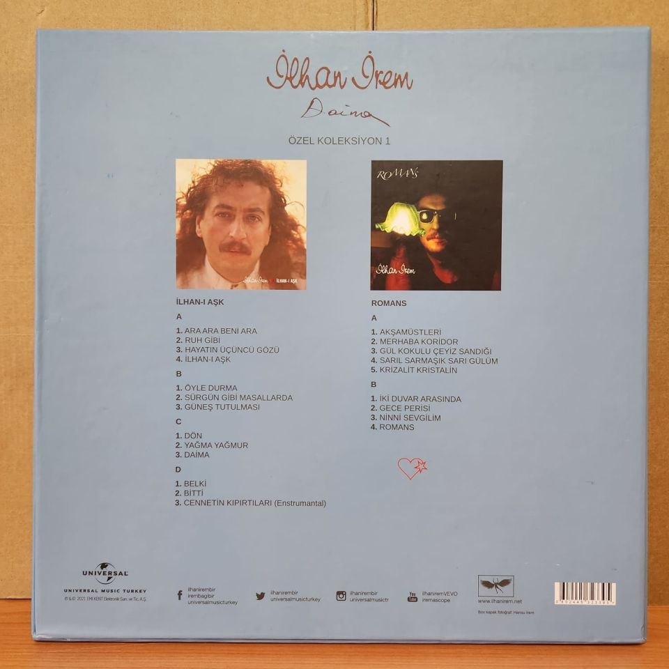 İLHAN İREM – DAIMA / ÖZEL KOLEKSIYON 1 / İLHAN-I AŞK + ROMANS (2021) - 3LP 2.EL LIMITED EDITION BOX SET PLAK